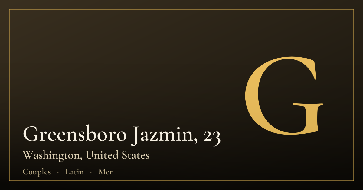 Greensboro Jazmin, 23 — Washington