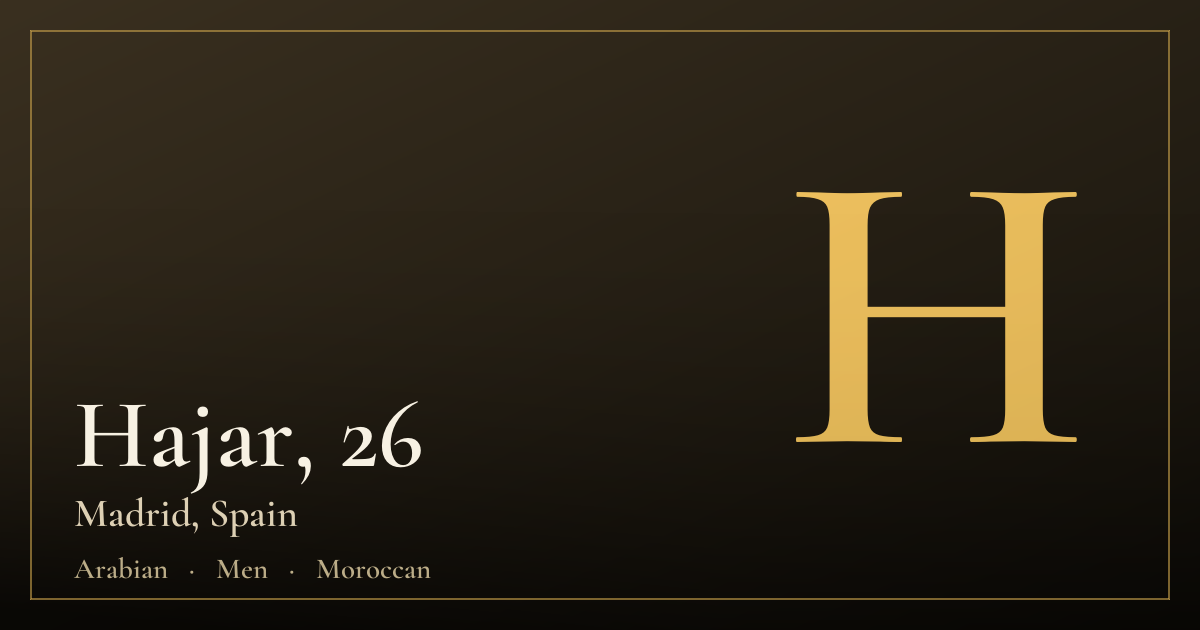 Hajar, 26 — Madrid