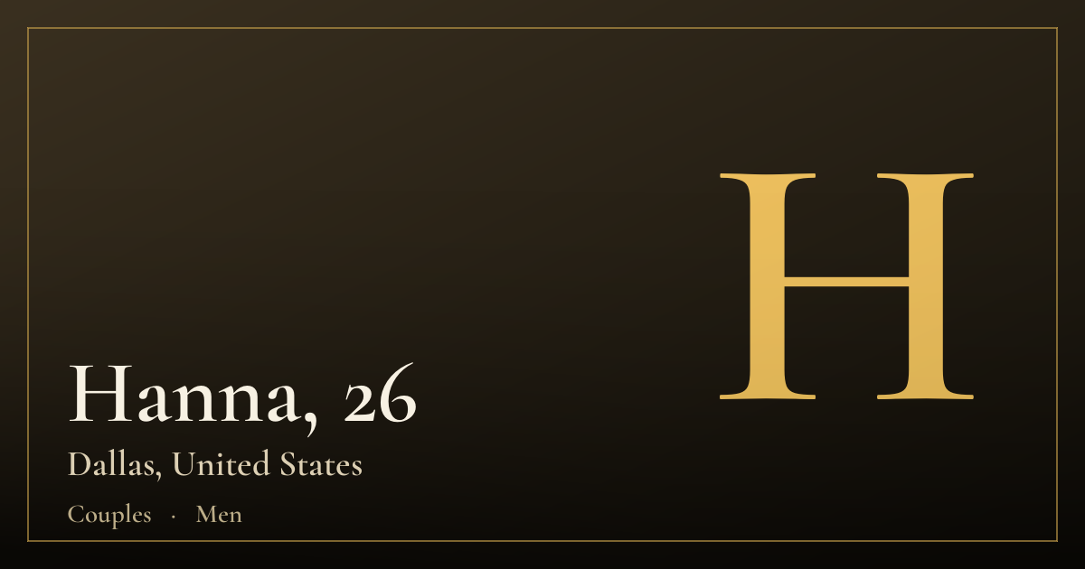 Hanna, 26 — Dallas