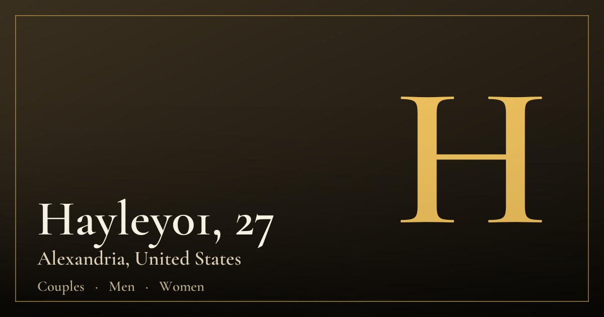 Hayley01, 27 — Alexandria