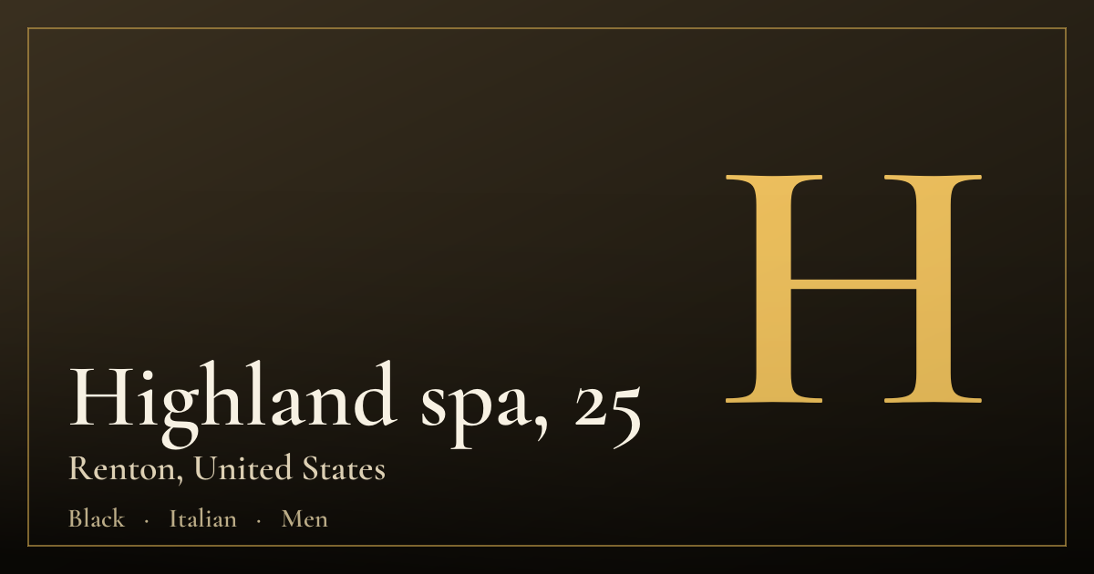 Highland spa, 25 — Renton