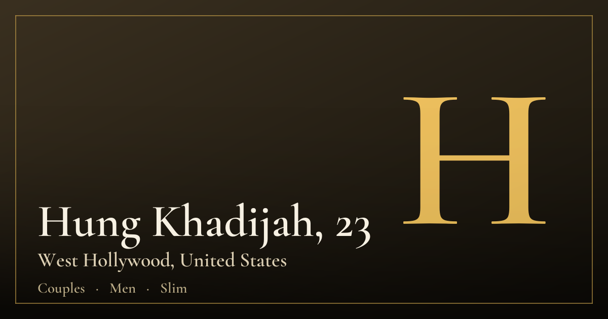 Hung Khadijah, 23 — West Hollywood