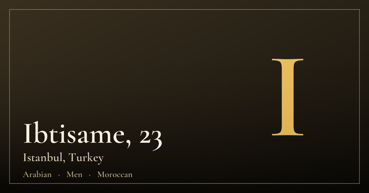 Ibtisame, 23 — Istanbul
