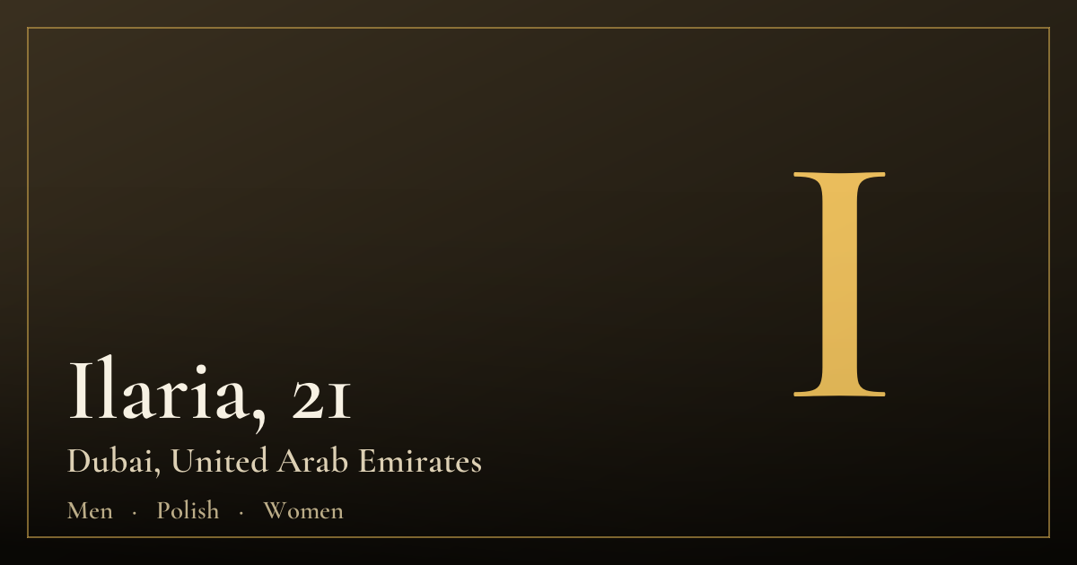 Ilaria, 21 — Dubai