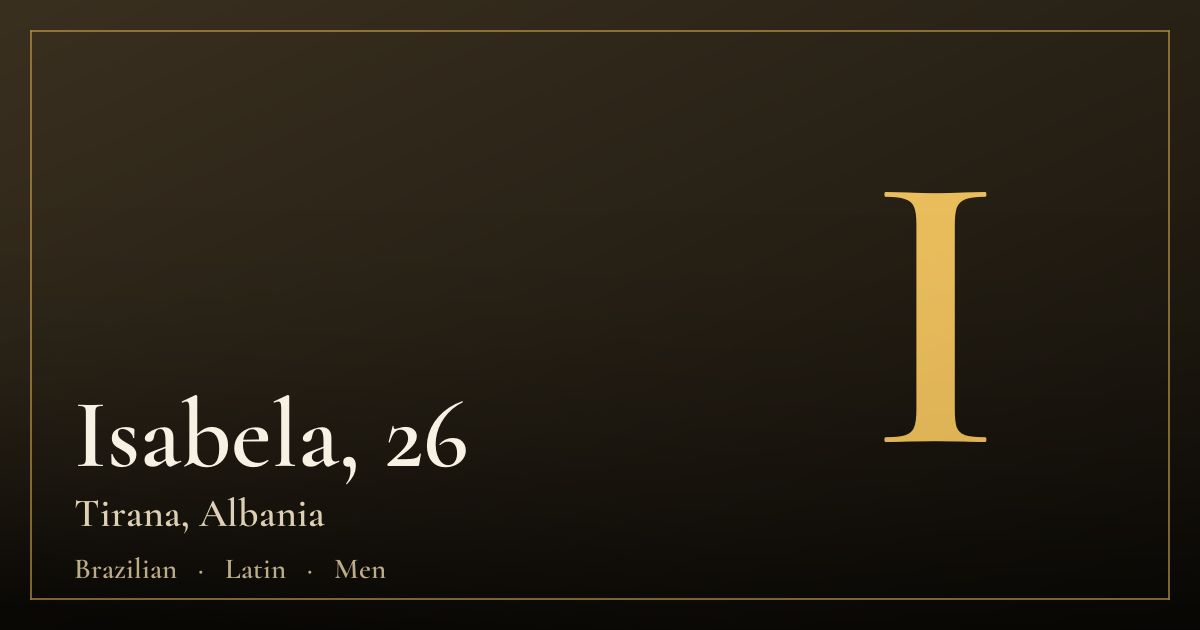 Isabela, 26 — Tirana