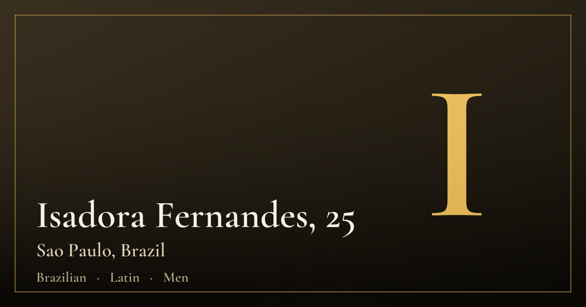 Isadora Fernandes, 25 — Sao Paulo