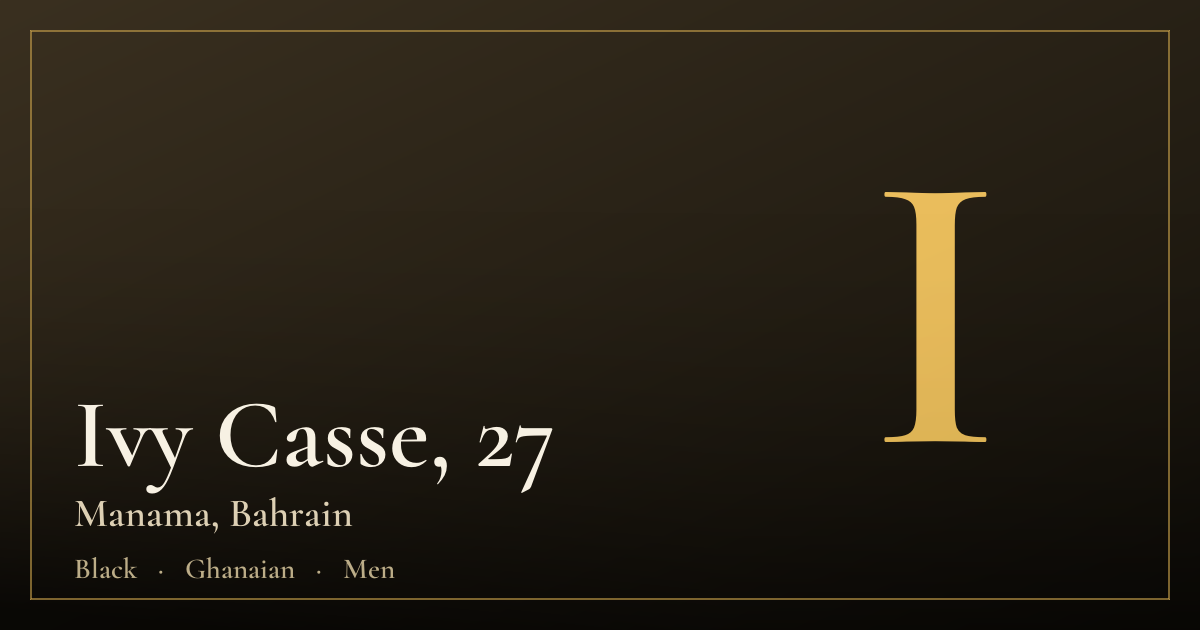 Ivy Casse, 27 — Manama
