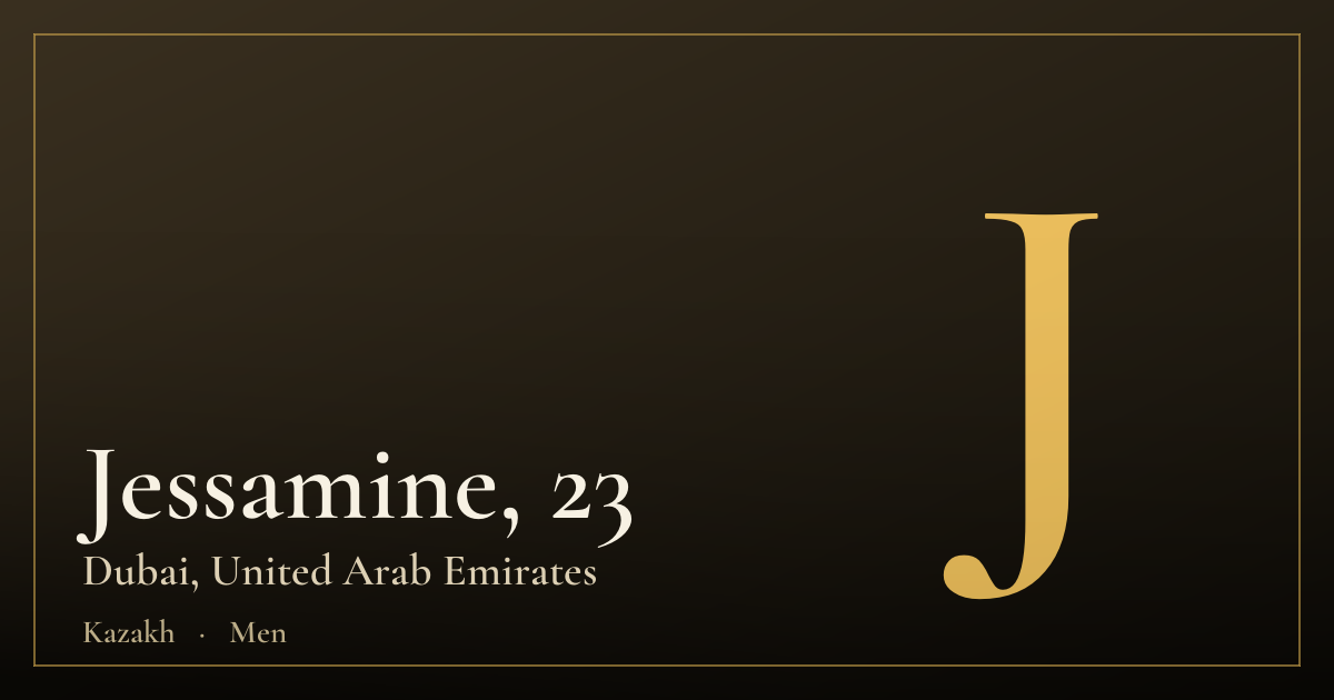 Jessamine, 23 — Dubai