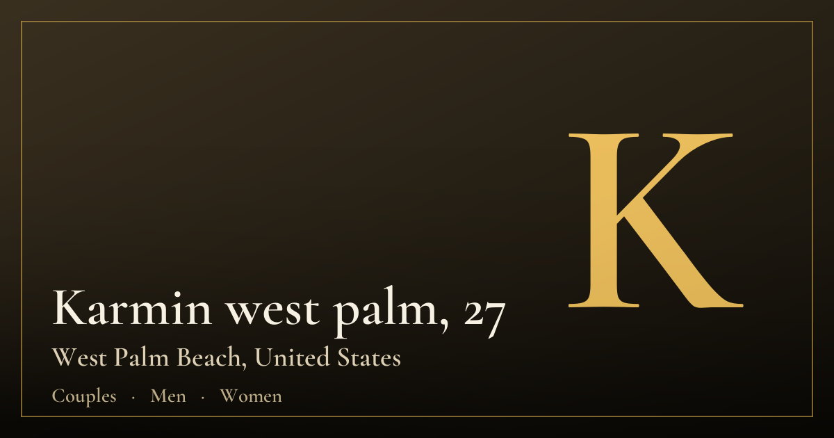 Karmin west palm, 27 — West Palm Beach