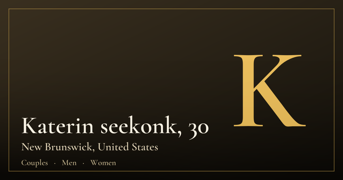 Katerin seekonk, 30 — New Brunswick