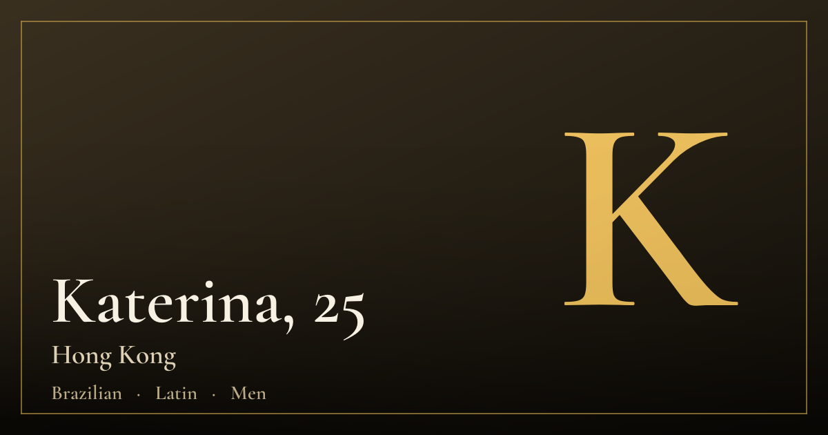 Katerina, 25 — Hong Kong
