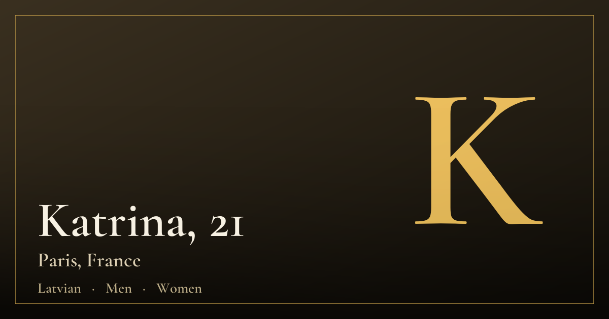Katrina, 21 — Paris