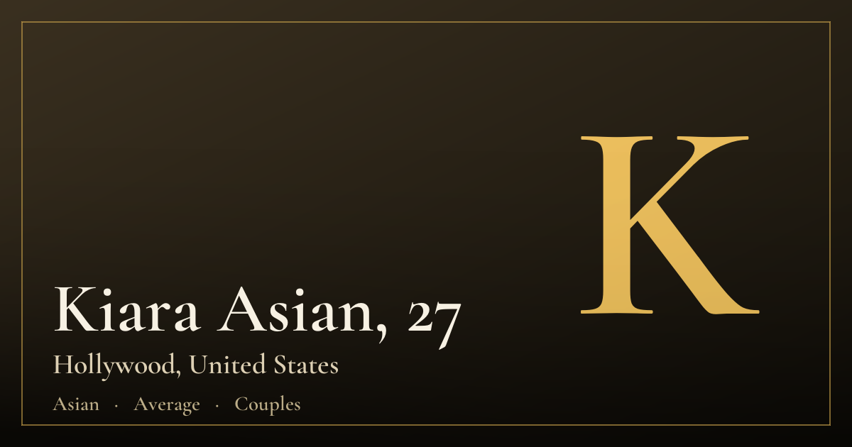 Kiara Asian, 27 — Hollywood