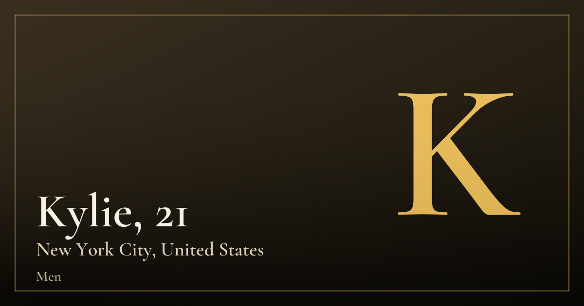 Kylie, 21 — New York City