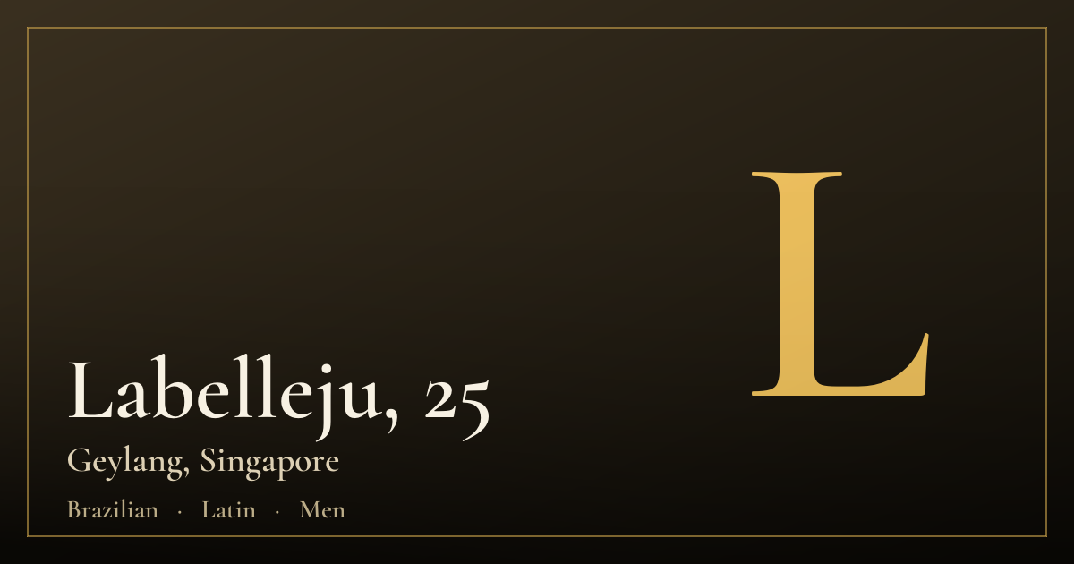 Labelleju, 25 — Geylang