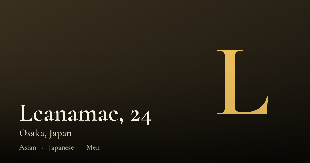 Leanamae, 24 — Osaka
