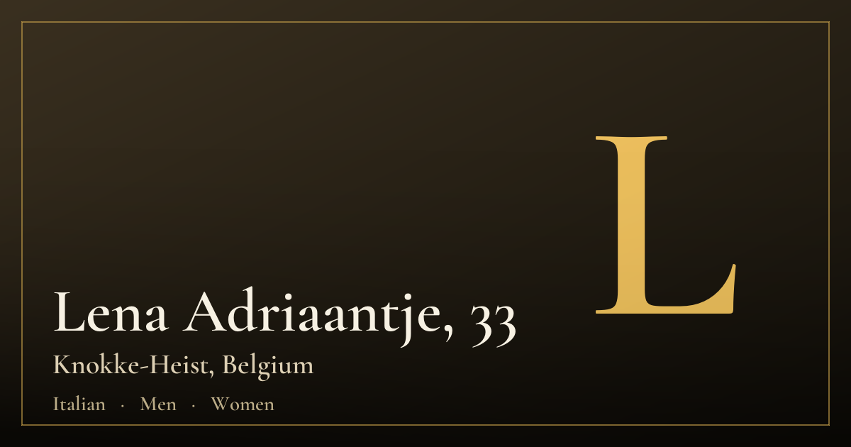 Lena Adriaantje, 33 — Knokke-Heist