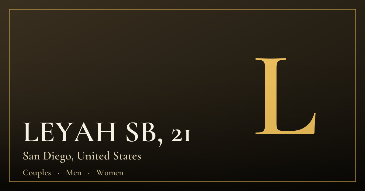 LEYAH SB, 21 — San Diego