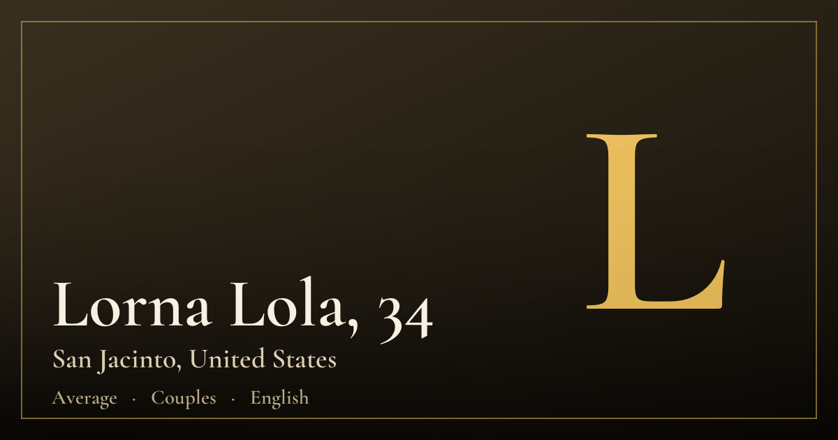 Lorna Lola, 34 — San Jacinto
