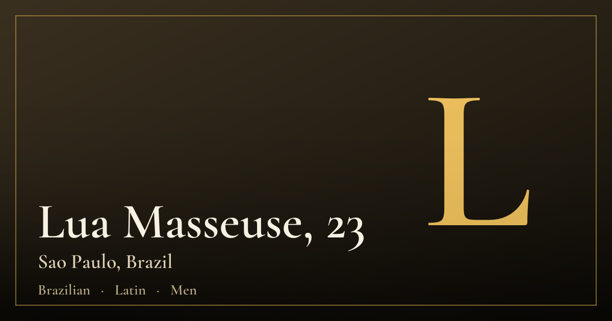 Lua Masseuse, 23 — Sao Paulo