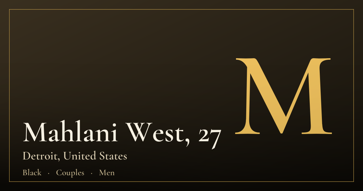 Mahlani West, 27 — Detroit