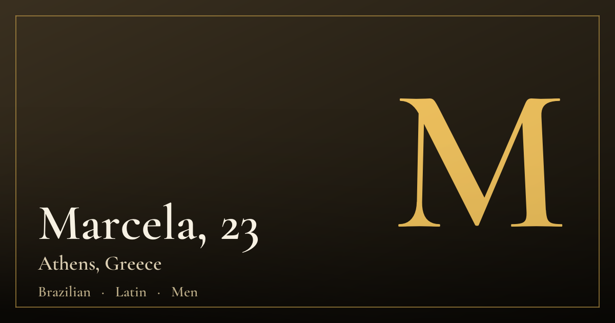 Marcela, 23 — Athens