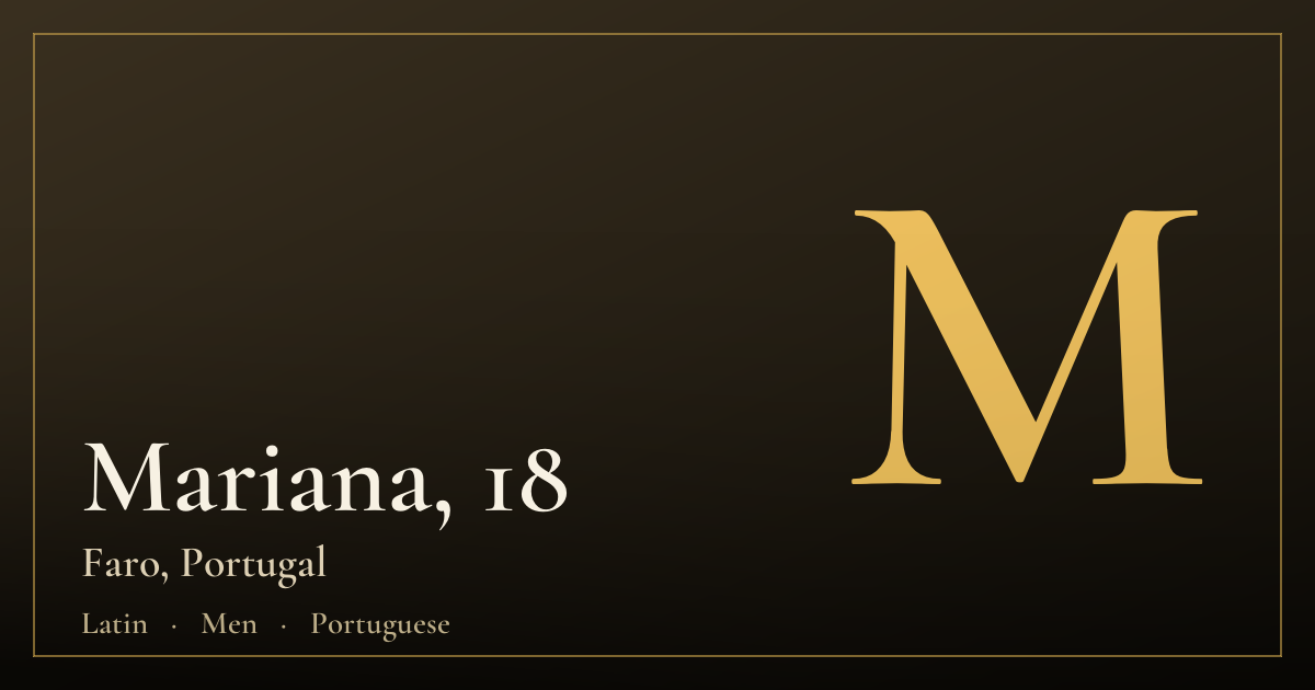 Mariana, 18 — Faro