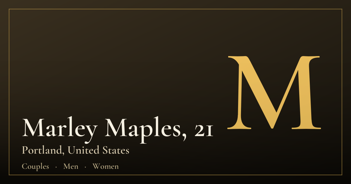 Marley Maples, 21 — Portland
