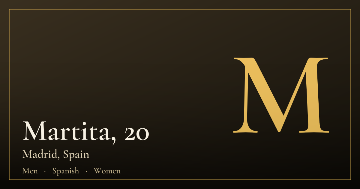 Martita, 20 — Madrid