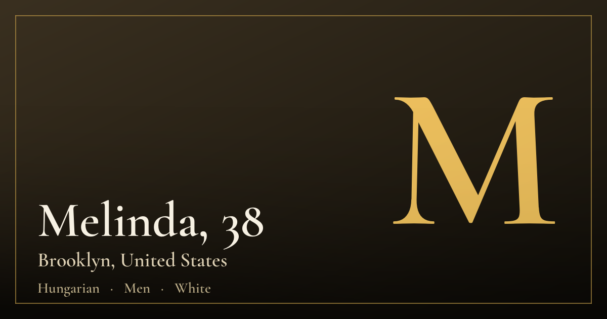 Melinda, 38 — Brooklyn