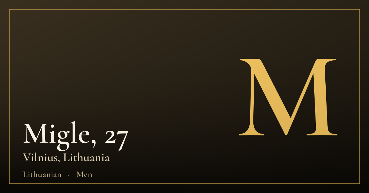 Migle, 27 — Vilnius