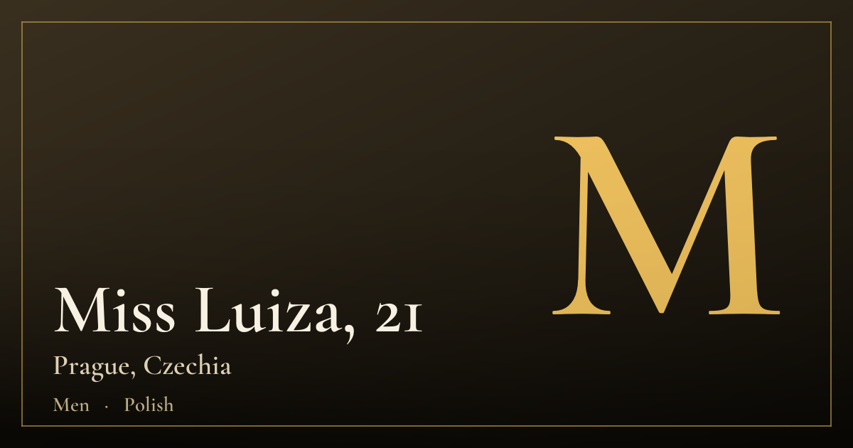 Miss Luiza, 21 — Prague
