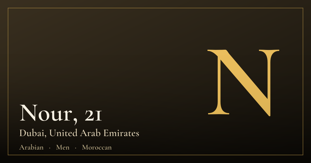 Nour, 21 — Dubai