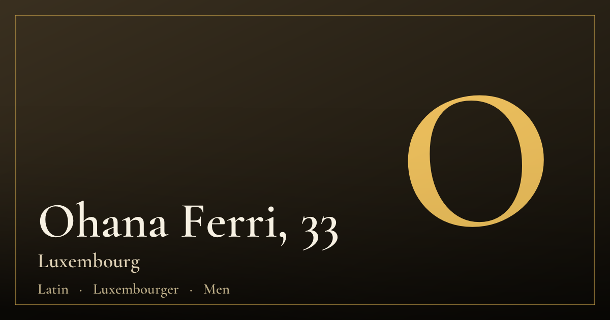 Ohana Ferri, 33 — Luxembourg