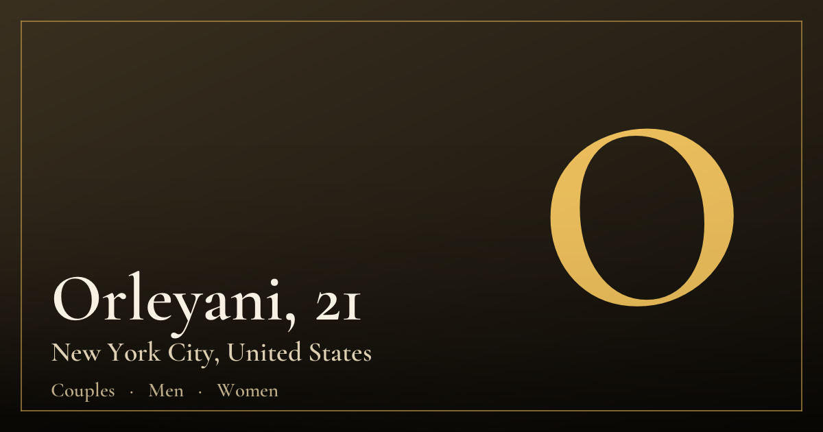 Orleyani, 21 — New York City
