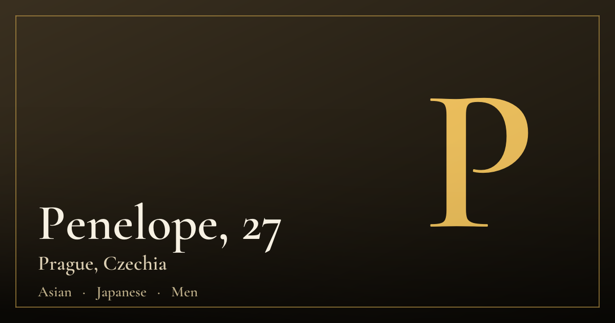 Penelope, 27 — Prague