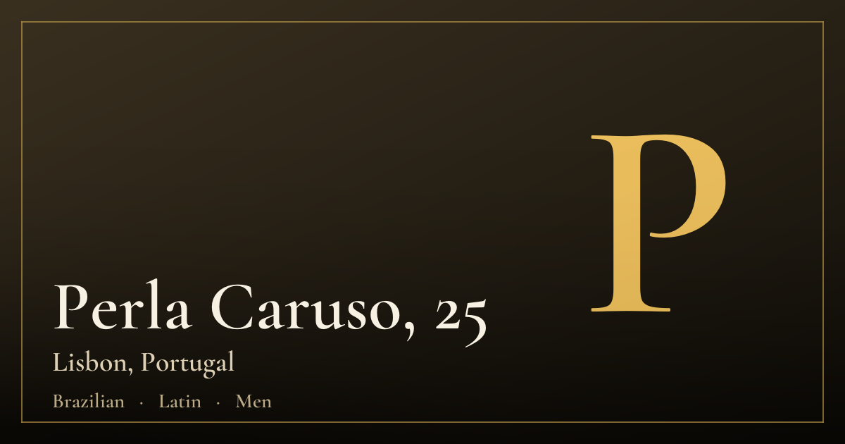 Perla Caruso, 25 — Lisbon