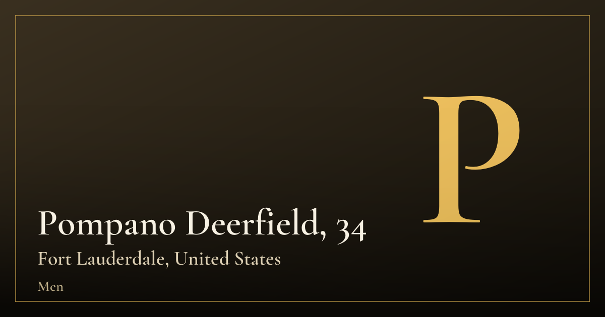 Pompano Deerfield, 34 — Fort Lauderdale