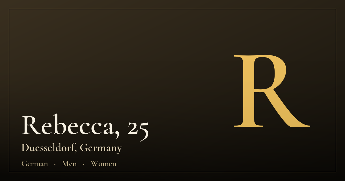 Rebecca, 25 — Duesseldorf