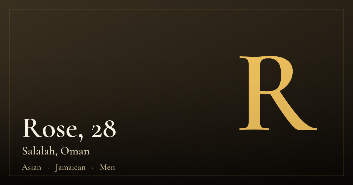 Rose, 28 — Salalah