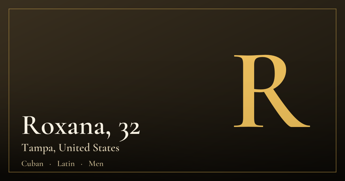 Roxana, 32 — Tampa