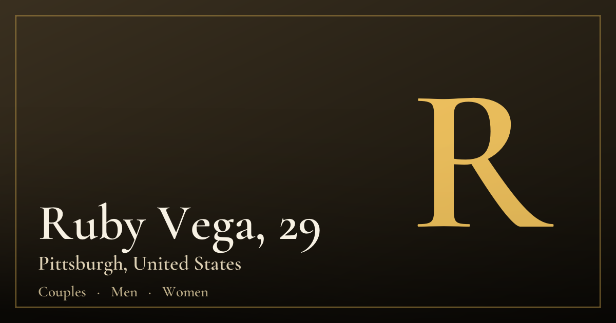 Ruby Vega, 29 — Pittsburgh