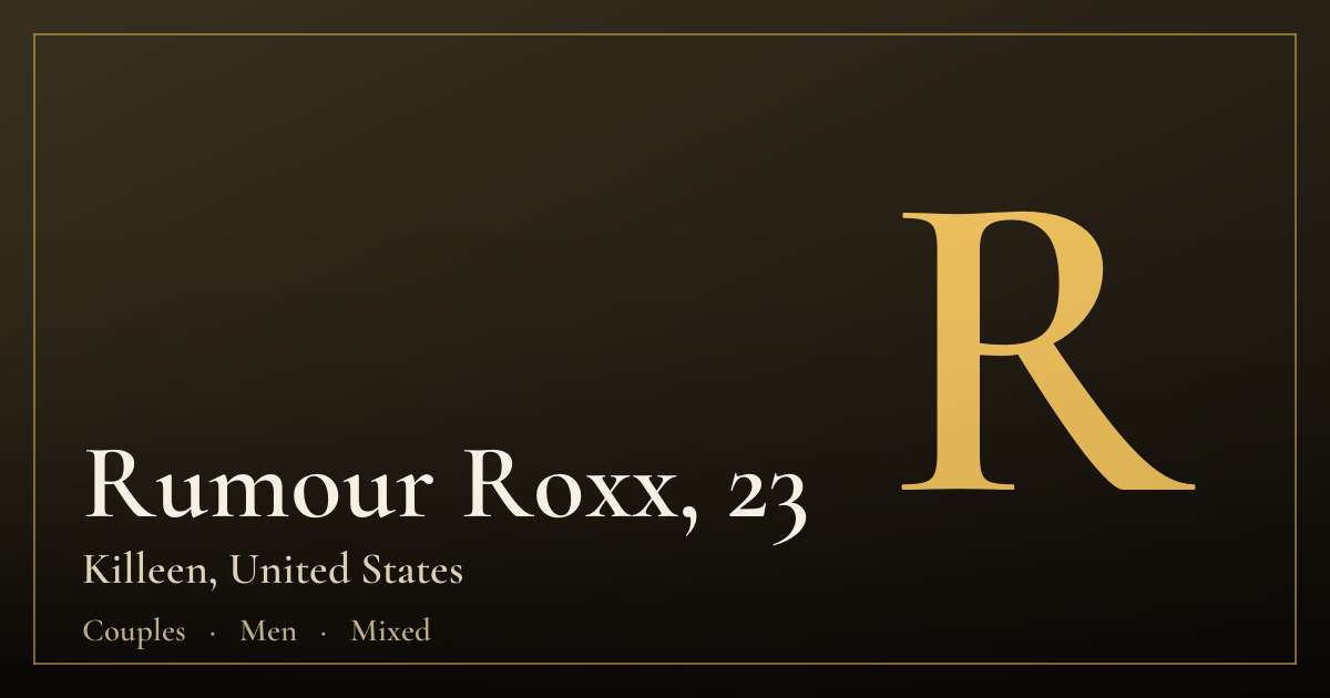 Rumour Roxx, 23 — Killeen