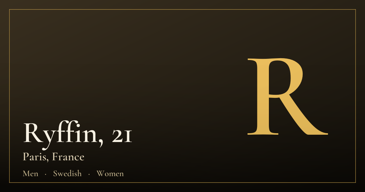 Ryffin, 21 — Paris