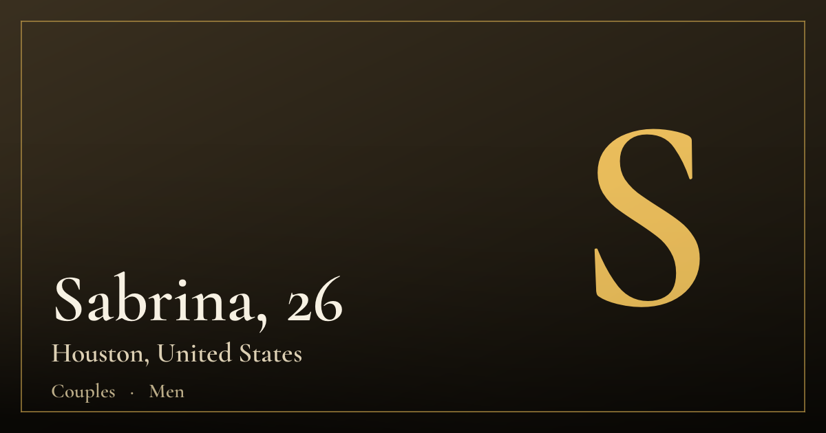 Sabrina, 26 — Houston