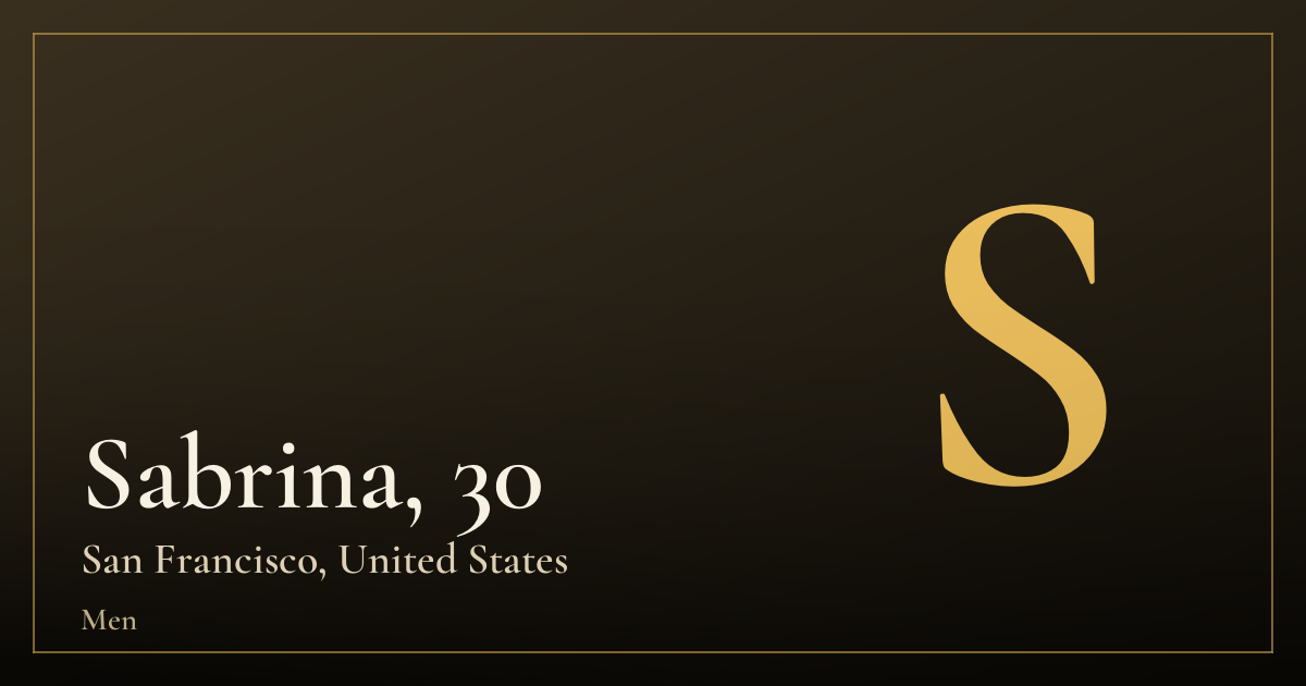Sabrina, 30 — San Francisco