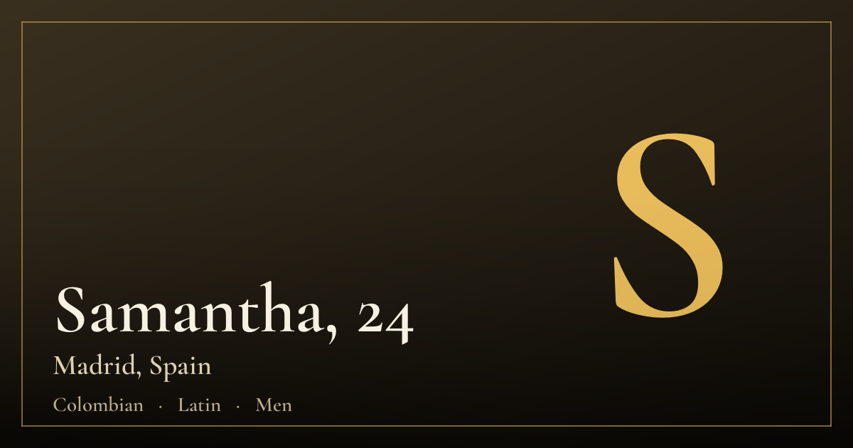 Samantha, 24 — Madrid