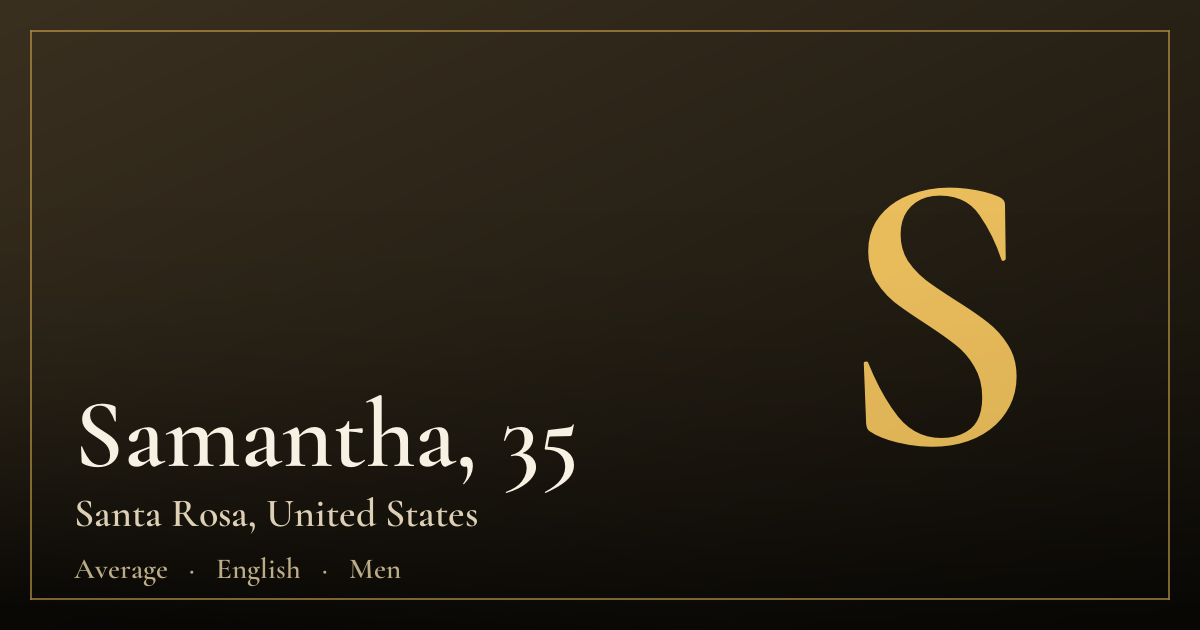Samantha, 35 — Santa Rosa