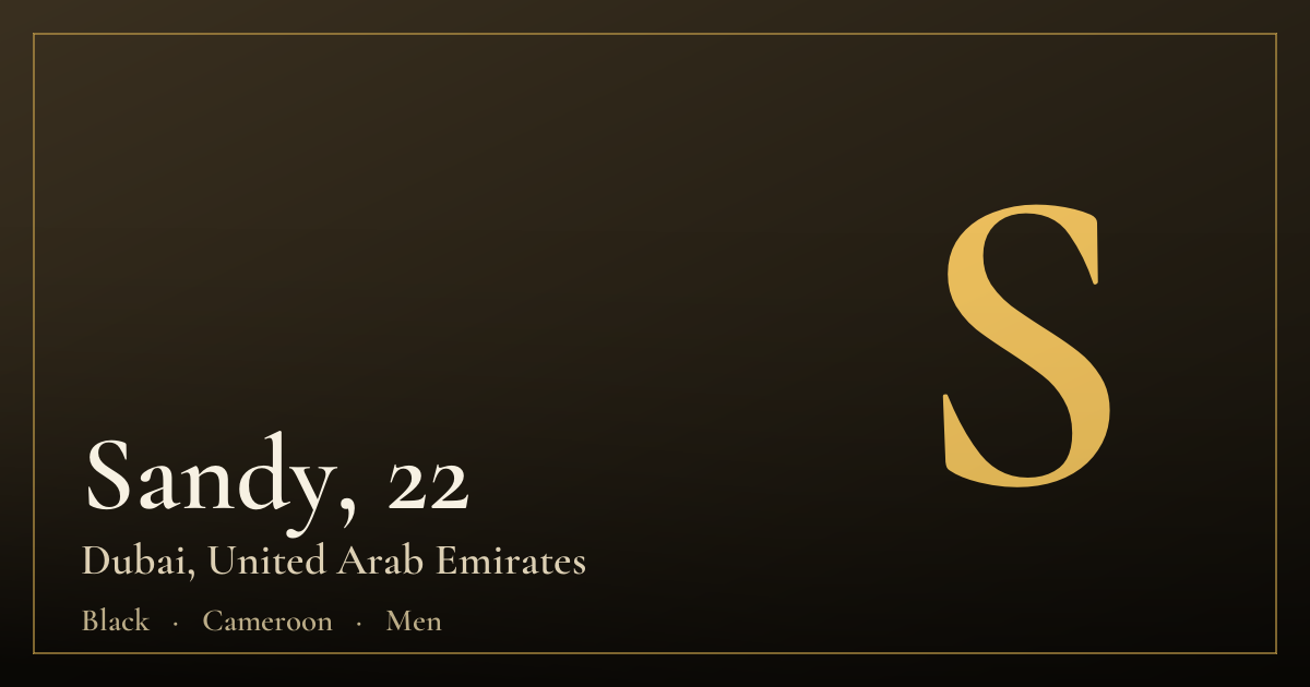 Sandy, 22 — Dubai
