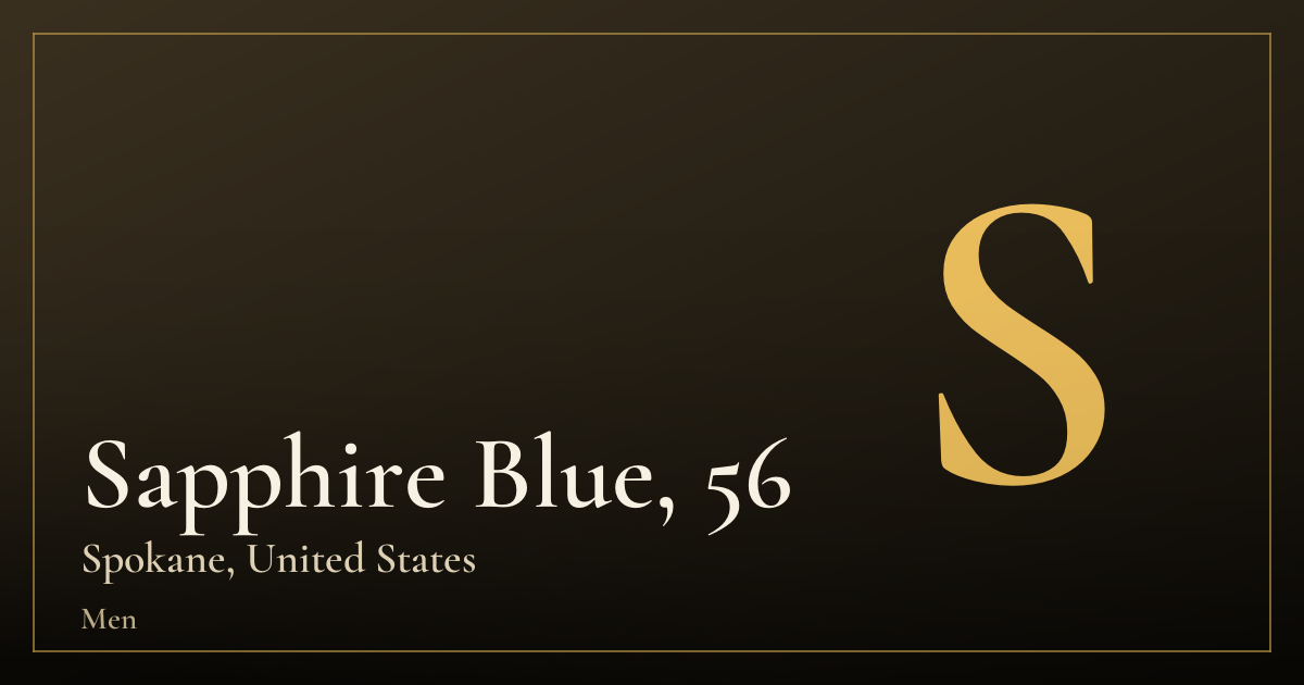 Sapphire Blue, 56 — Spokane